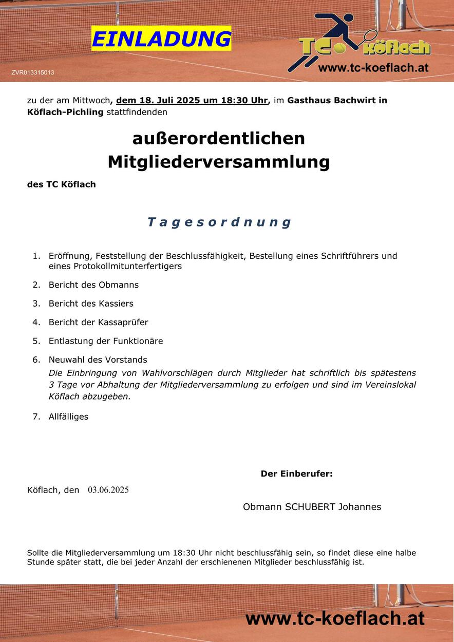 Mitgliederversammlung